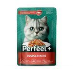 Корм консервированный для взрослых кошек с лососем в желе 75 гр