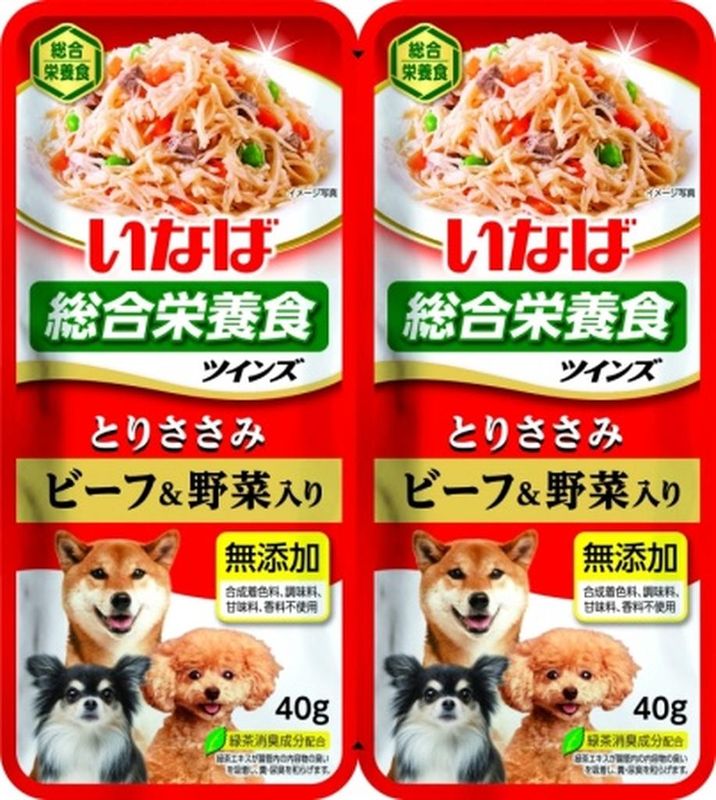 Twins Пауч д/собак Курица и говядина с овощами 2*40 гр