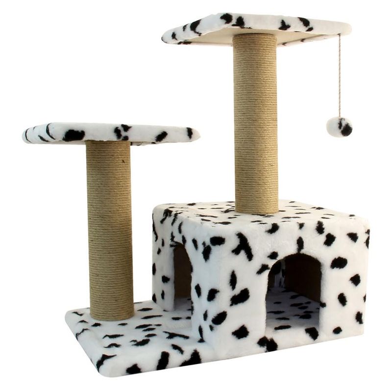 Игровой комплекс для кошек двухуровневый 58 х 37 х 69 см