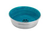 Миска  из нержавеющей стали с керамическим покрытием голубая 1,9 л