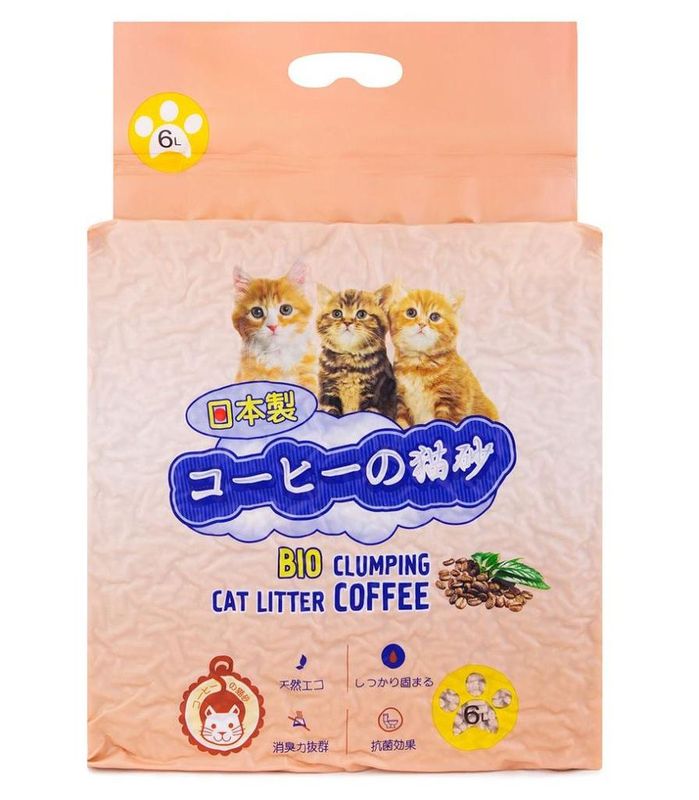 Соевый комкующийся наполнитель с ароматом кофе 6 л