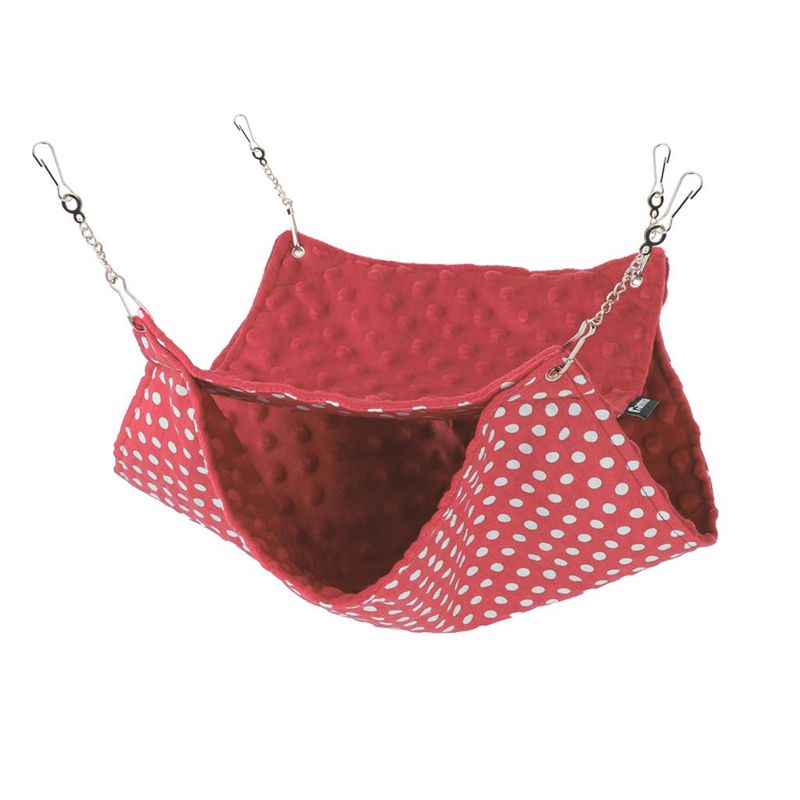 Гамак для мелких животных двухъярусный "Клубника" 350*230*180 мм