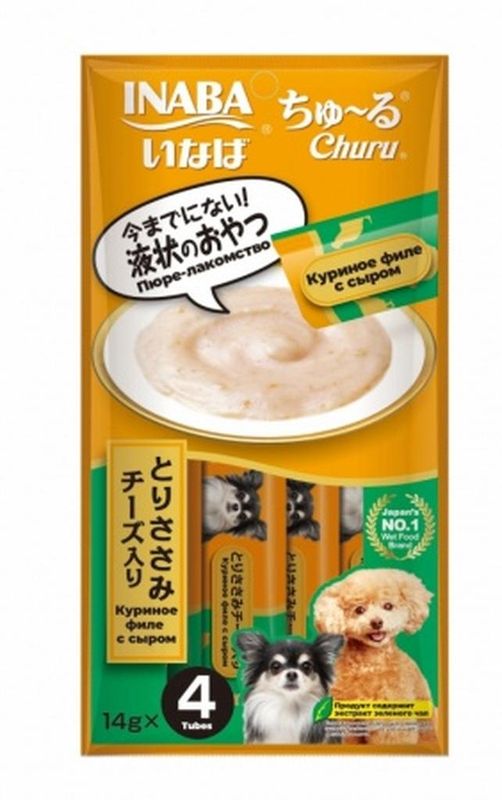 Churu Лакомство д/собак Пюре с сыром 4шт/14 гр