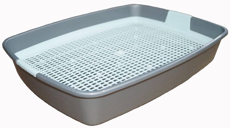 Туалет для кошек МЯУС с сеткой и бортиком