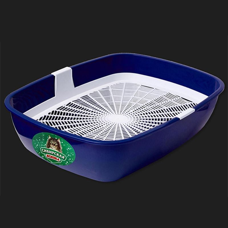 Сибирская кошка Туалет для кошек "Альбус" с сеткой коралловый