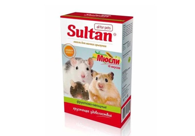 Мюсли д/мелких грызунов 200 гр