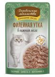 Домашние обеды Филейная утка в нежном желе пауч для кошек 70 гр