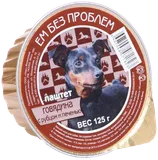 ЕМ БЕЗ ПРОБЛЕМ Ламистер Корм д/собак говядина с рубцом и печенью 125 гр