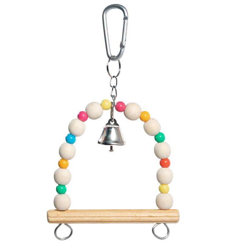 Игрушка для птиц "Качели с колокольчиком" 16 / 21 х 12 см