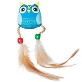Игрушка для кошек "Совенок с перьями" 5,5 / 15 см
