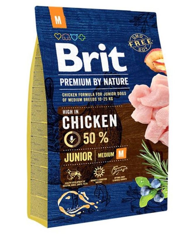 Brit Premium by Nature Dog Junior M 1 кг