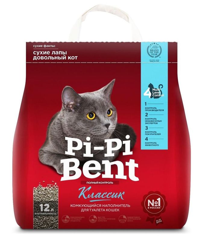 Натуральный комкующийся наполнитель "Классик" 12 л (5 кг)