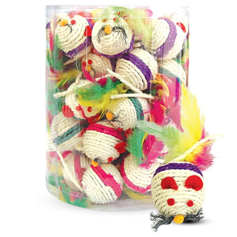 Игрушка для кошек "Шарик-мышь" d45 мм