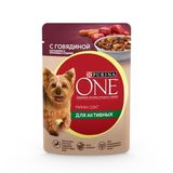 Влажный корм д/взрослых собак мини пород Activ с говядиной 85 гр