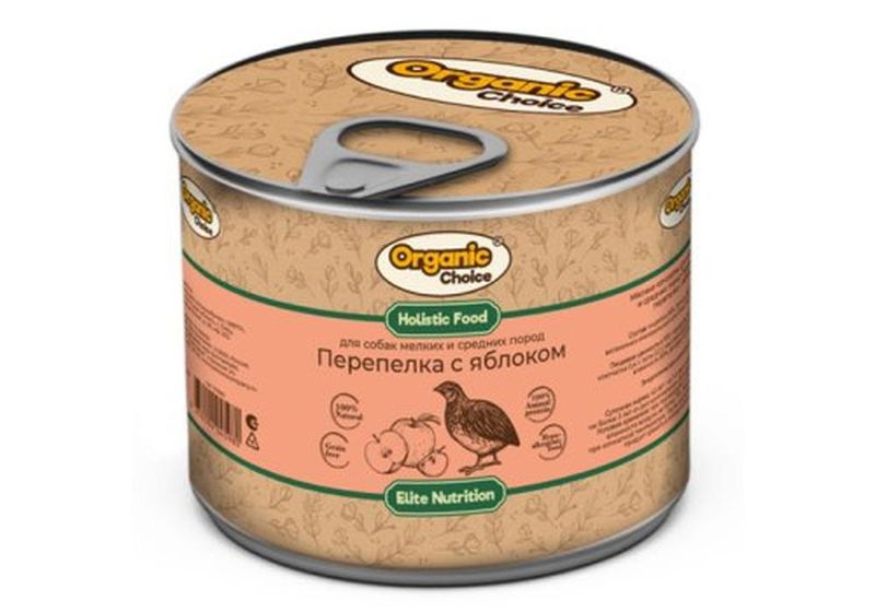 Консервы д/собак мелких и средних пород перепелка с яблоком 240 гр