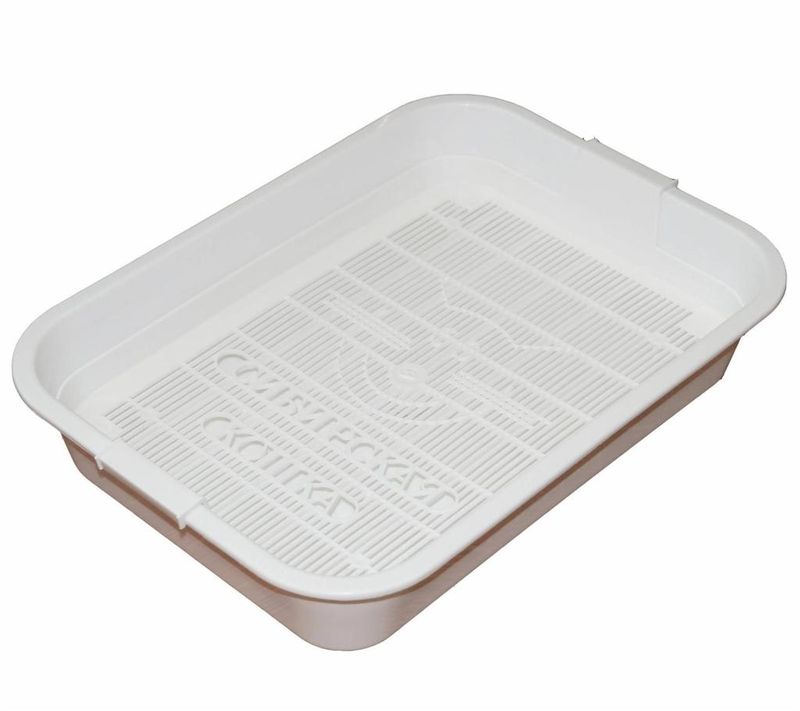 Сибирская кошка Туалет для кошек с сеткой Премиум белый