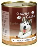 Собачье счастье ж/б Корм влажный д/собак мясное ассорти в желе 750 гр