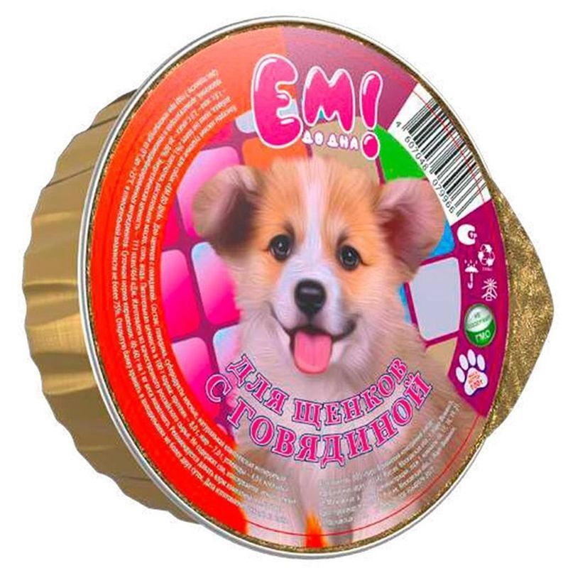 Корм д/щенков с говядиной 100 гр