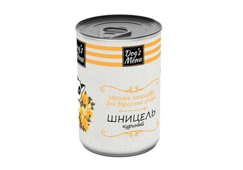 Корм д/взрослых собак шницель куриный 340 гр