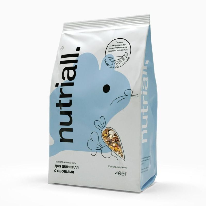 Полнорационный корм для шиншилл с овощами 400 гр