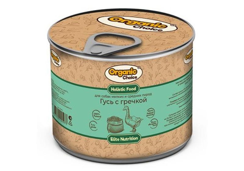 Консервы д/собак мелких и средних пород гусь с гречкой 240 гр