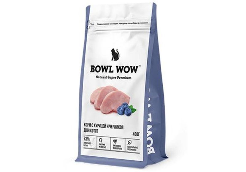 Сухой корм д/котят с курицей и черникой 0,4 кг