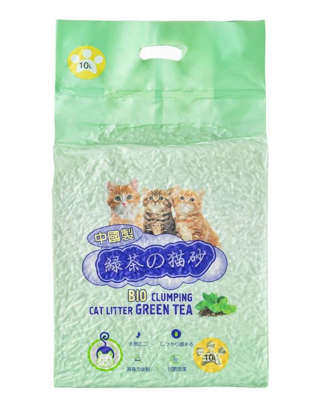 Соевый комкующийся наполнитель с ароматом зеленого чая 6 л