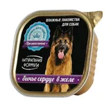 Корм влажный д/собак бычье сердце в желе 300 гр