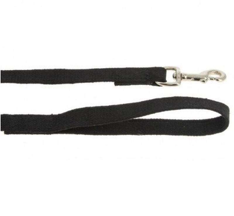 Поводок брезентовый прошитый со стальным карабином 25 мм, длина 5 м