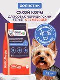 Сухой корм холистик для собак породы йоркширский терьер "Говядина с черникой" 1,5 кг