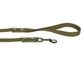 Поводок брезентовый со стальным карабином 25 мм, длина 5 м
