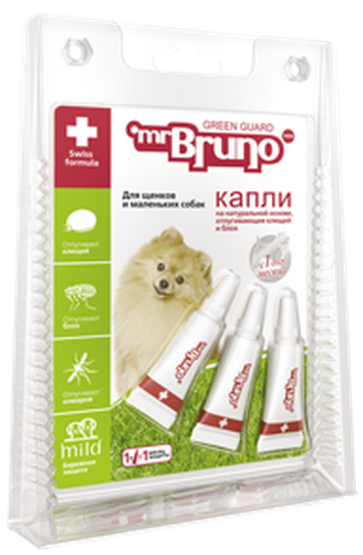 Грин Гард, Капли репеллентные для щенков и маленьких собак до 10 кг 1 мл